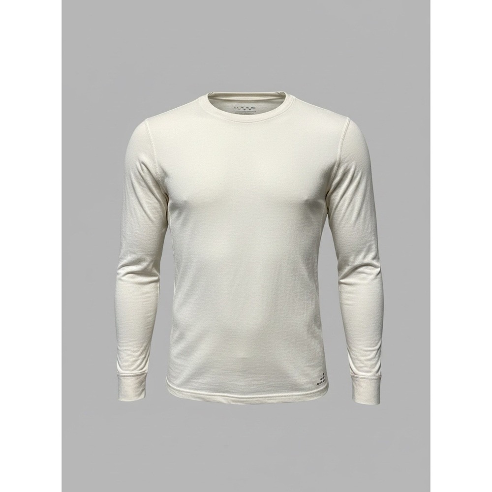 BCG Cold Weather Men's S White Thermal Long Sleeve Crew Neck Athletic Tee